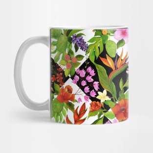 Black and White Tropical Flora Mug